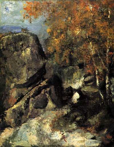 Rocks in the Forest of Fontainebleau by Paul Cézanne